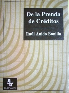 De la prenda de créditos