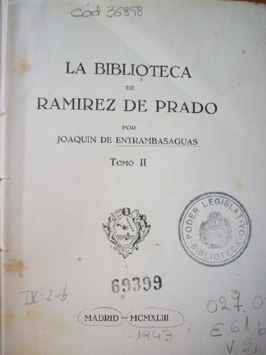 La biblioteca de Ramírez de Prado