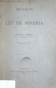 Proyecto de Ley de Minería