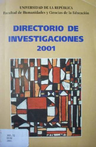 Directorio de investigaciones : 2001