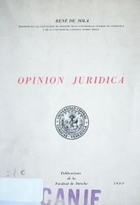 Opinión jurídica