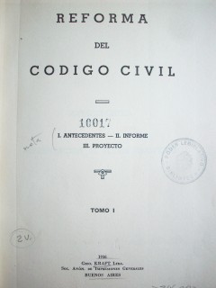 Reforma del Código Civil