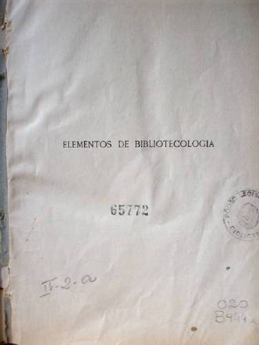 Elementos de bibliotecología