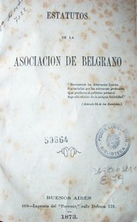 Estatutos de la Asociación de Belgrano