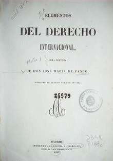 Elementos del Derecho Internacional