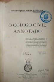 O codigo civil annotado