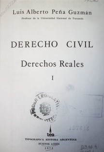 Derecho Civil : derechos reales