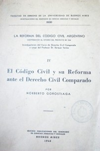 La reforma del Código Civil argentino : contribución al estudio del proyecto de 1936