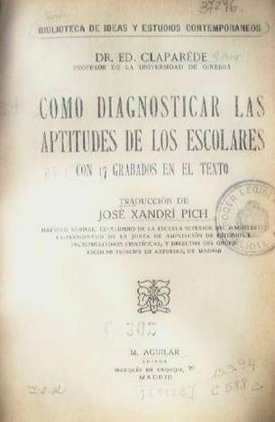 Como diagnosticar las aptitudes de los escolares