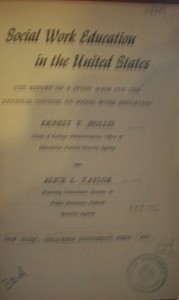 Social work education in the United States : the report of study made for the National Council on Social Work Education