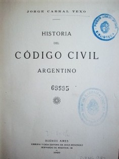 Historia del Código Civil argentino