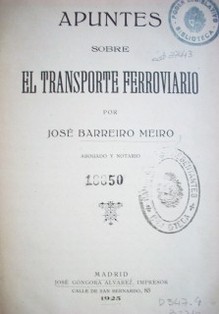 Apuntes sobre el transporte ferroviario