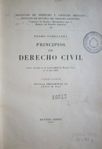 Principios de derecho civil