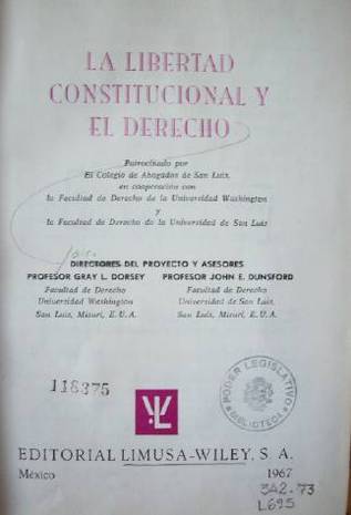 La libertad constitucional y el derecho