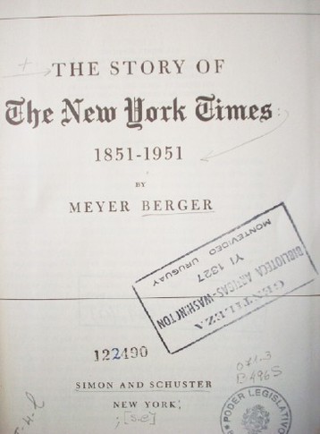 The story of The New York Times : 1851-1951