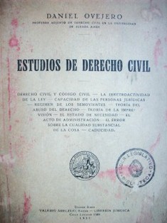 Estudios de Derecho Civil