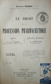 Le droit de la profession pharmaceutique