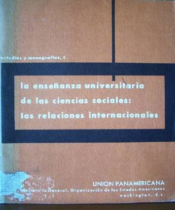 La enseñanza universitaria de las ciencias sociales: las relaciones internacionales