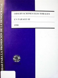 Observaciones electorales en Paraguay : 1998