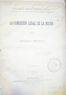 La condición legal de la mujer