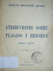 Atribuciones sobre plagios y errores