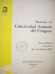 Homenaje a la Colectividad Armenia del Uruguay