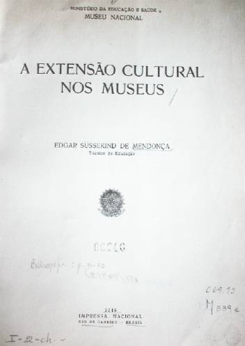 A extensao cultural nos museus