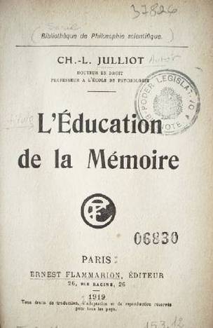 L'education de la mémoire