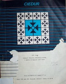 Uruguay : política industrializadora y grupos de presión (1875-1898)