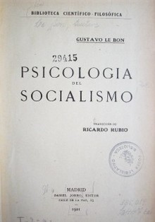 Psicología del socialismo