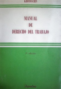 Manual de Derecho del Trabajo