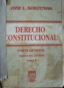 Derecho constitucional : parte general