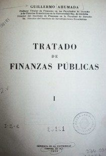 Tratado de finanzas públicas