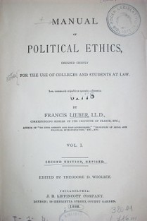 Manual of political ethics