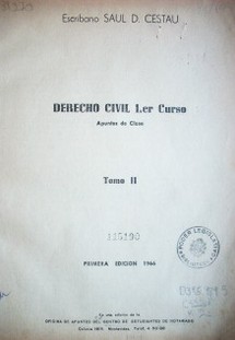 Derecho Civil, primer curso