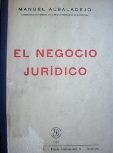 El negocio jurídico