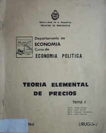 Teoría elemental de precios