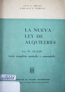 La nueva ley de alquileres