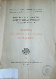 Nuestra adhesión a la causa de América