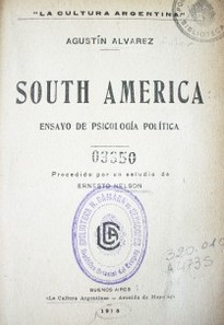 South América : ensayo de psicología política