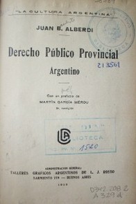 Derecho público provincial argentino