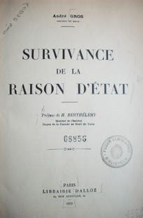 Survivance de la raison d'état