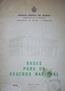 Bases para un acuerdo nacional