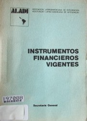 Instrumentos financieros vigentes