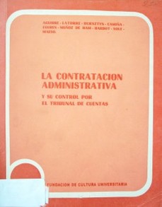 La contratación administrativa y su control por el Tribunal de Cuentas