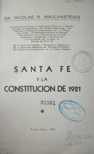 Santa Fé y la Constitución de 1921