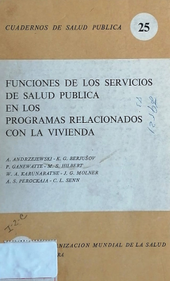 Funciones de los servicios de Salud Pública en los programas relacionados con la vivienda