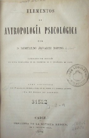 Elementos de antropología psicológica