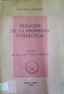 Duración de la propiedad intelectual