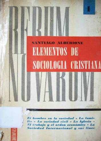 Elementos de sociología cristiana